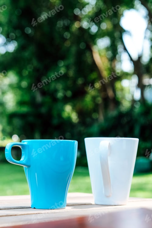 Preview: coffee time in house garden.