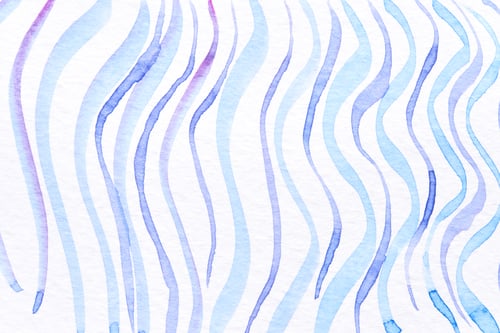 Preview: Abstract watercolor blue and purple wavy lines pattern on white background