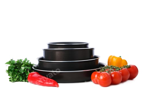 Preview: PNG, Concept of kitchen supplies and kitchen dish, isolated on white background