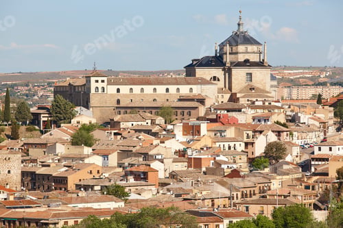 Preview: Toledo skyline with antique houses and Tavera hospital
