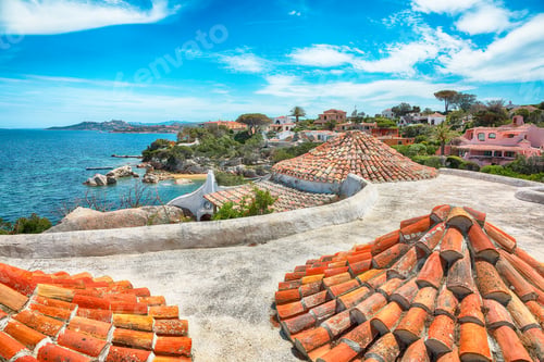 Preview: Unbelivable view of Porto Rafael resort. Awesome tiled roof of traditional houses.