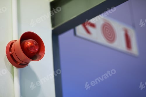 Preview: Emergency siren. Shot of a siren speaker on a wall.