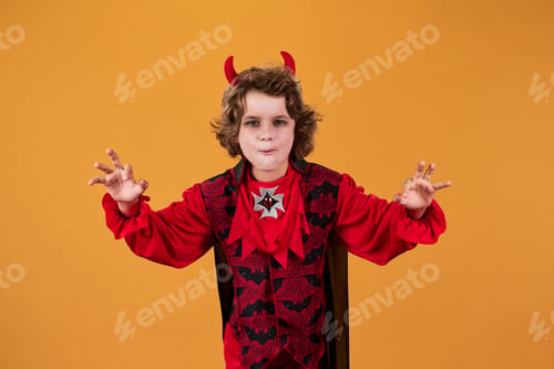 Preview: Boy in costume of vampire or demon
