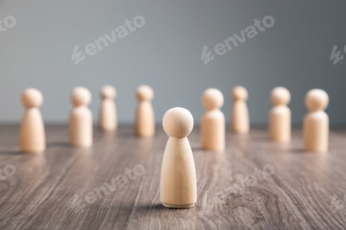 Preview: The wooden figures stood out from the crowd.