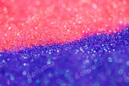 Preview: Real macro photography of colorful and shiny glitter