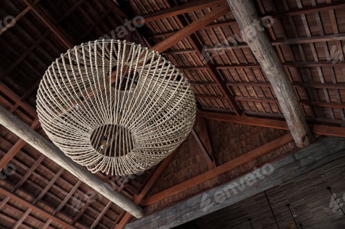 Preview: Wicker hanging lamp