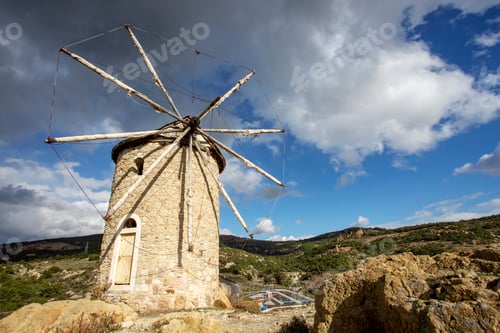 Preview: Travel concept photo; Turkey Izmir Foca windmill