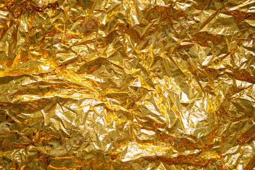 Preview: Gold Foil Abstract Wrinkled Texture