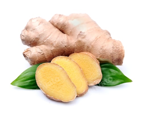 Preview: Ginger root on white backgrounds