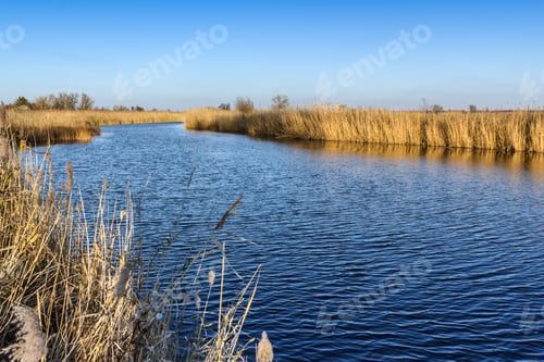 Preview: A beautiful of river landscape of before sunset
