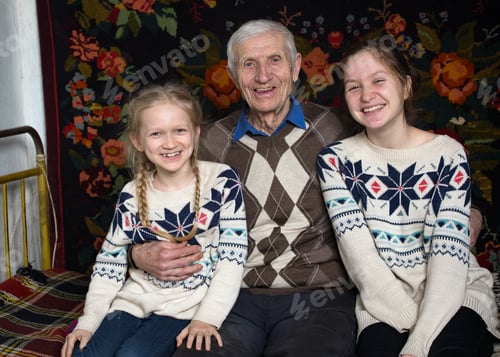 Preview: grandfather with granddaughters