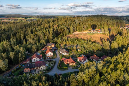 Preview: Aerial shot of the Sazava village captured in the Czech Republic