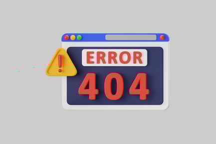 Preview: Browser window with 404 error message.