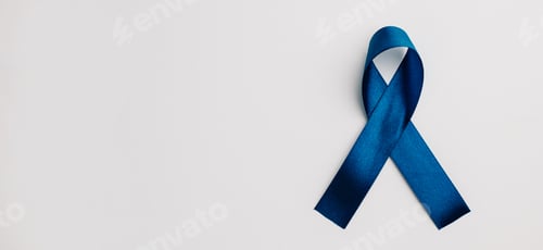 Preview: A shiny blue ribbon, representing world diabetes day