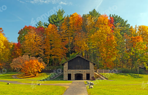 Preview: CCC Building Framed by the Autumn Colors