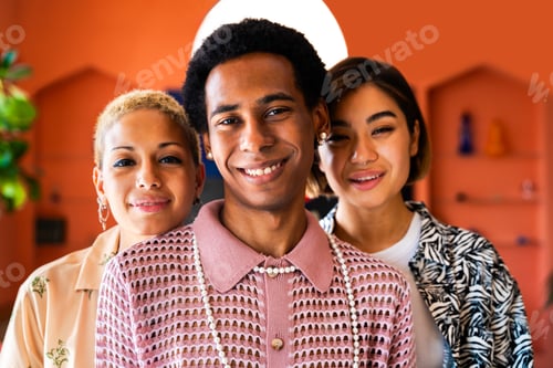 Preview: Group of friends bonding at home, LGBTQ and diversity concepts