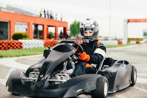 Preview: Woman driving go-cart