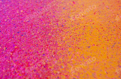 Preview: Very bright orange and pink paint splatter background with texture copy space
