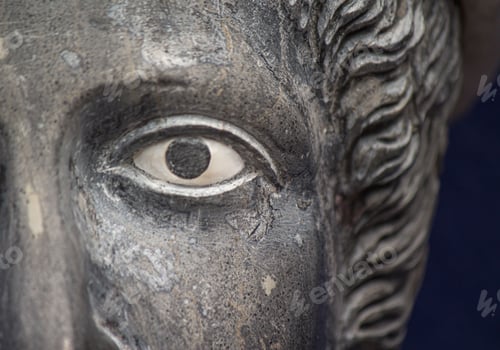 Preview: Closeup of a face of a statue
