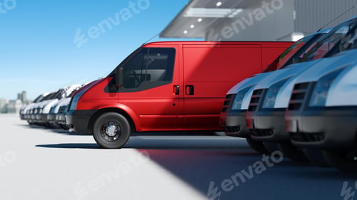 Preview: Van mockup isolated concept, Truck mock up