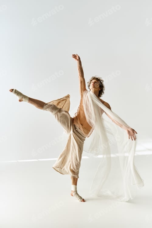 Preview: Young dancer expresses freedom through movement in a stylish dance studio setting