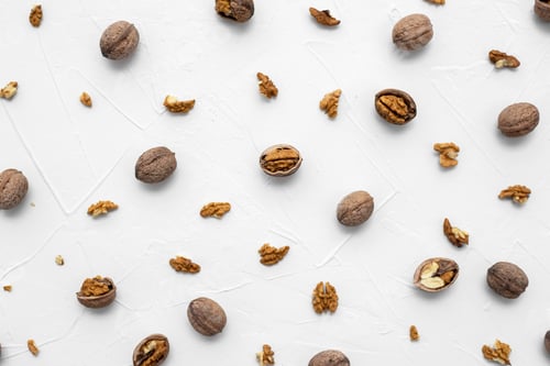 Preview: Nuts over a white background