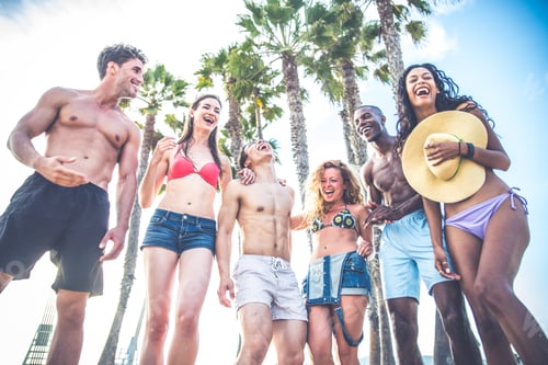 Preview: People having fun on the beach