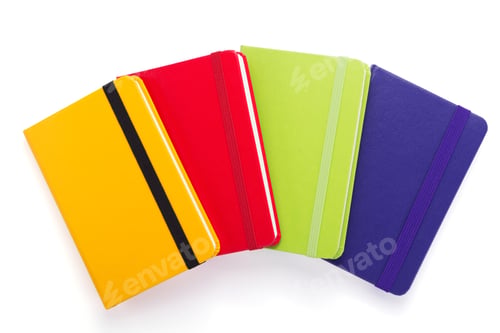 Preview: notepad or notebook paper at white background
