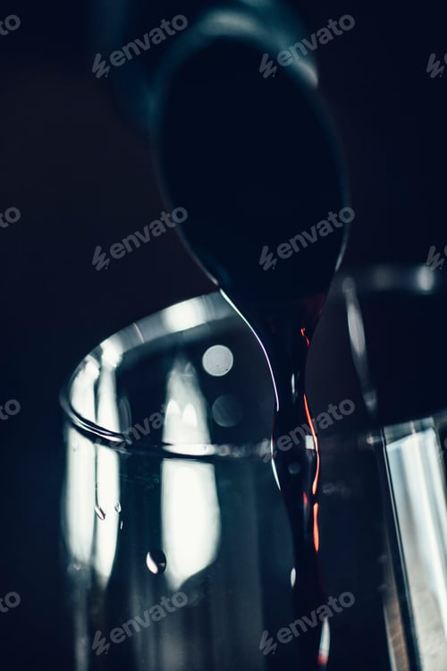 Preview: Pouring Red Wine Into Wine Glass, Close-Up