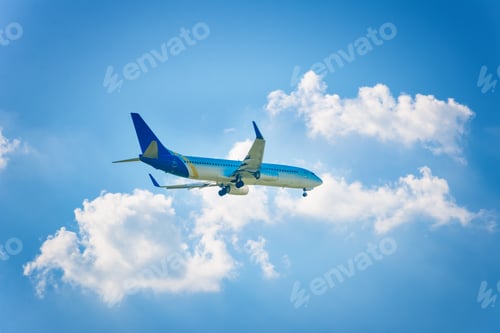 Preview: Airplane in the sky and cloud