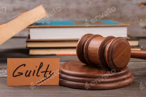 Preview: Gudge gavel and guilty verdict.