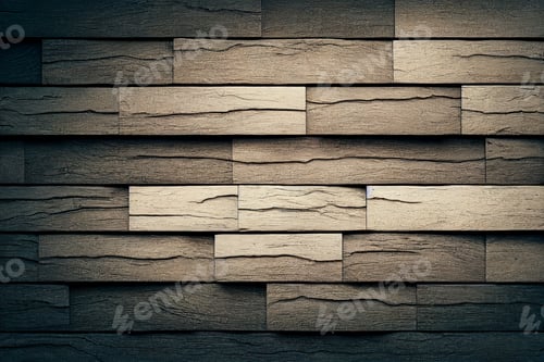 Preview: Slate tiled gray wood texture background with copy space. The view from the top. Natural raw planed