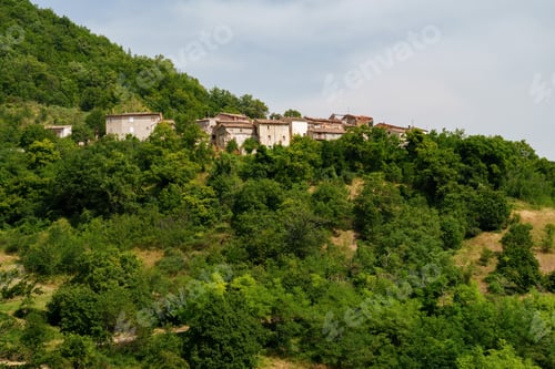 Preview: Rural landscape near Fiastra, Marche, Italy. Old village