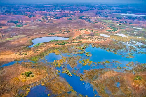 Preview: Aerial view, Okavango Wetlands, Okavango Delta, Botswana