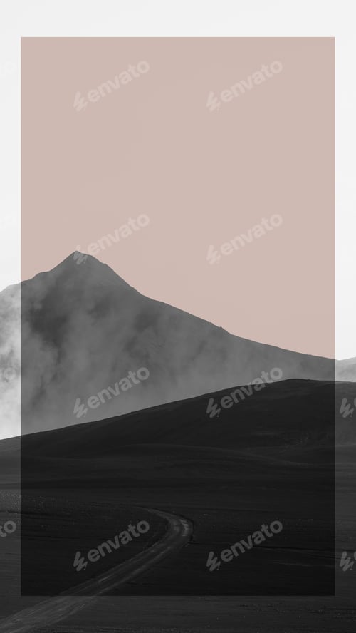 Preview: Curve road with a misty mountain mobile phone wallpaper