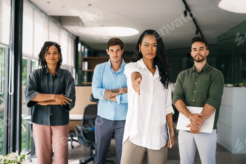 Preview: Group of business professionals having a meeting to discuss ideas and solutions for finance company