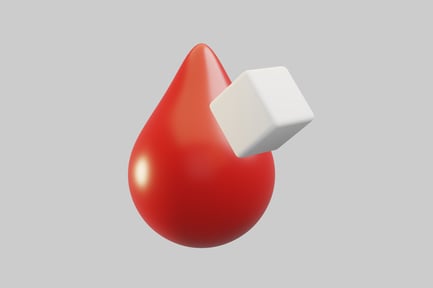 Preview: Blood drop with sugar cube