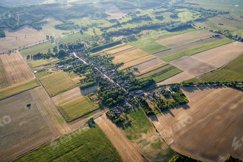 Preview: Aerial shot of the landscape of Zalaszentlaszlo village in Hungary