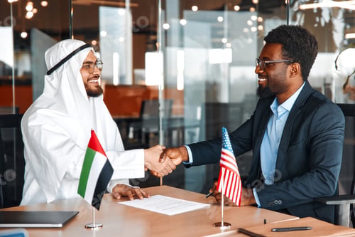 Preview: Diplomatic negotiations between countries in the office