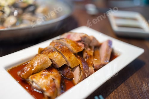 Preview: Dish of roasted goose with soy sauce
