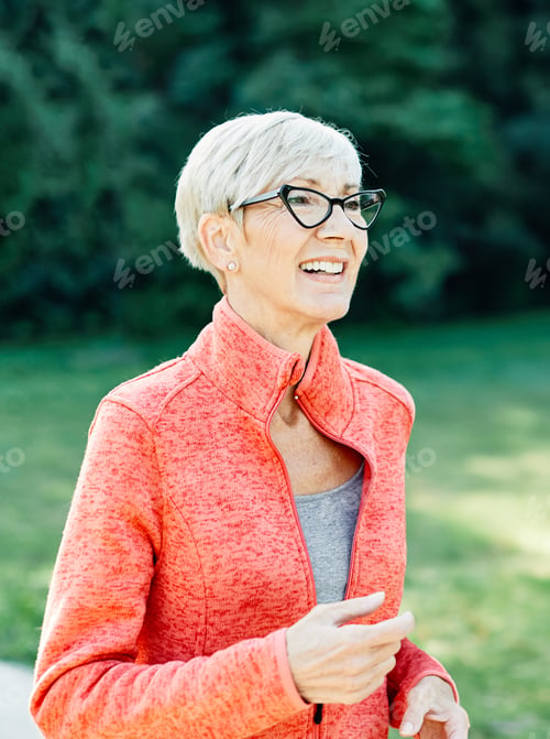 Preview: Senior people active exercising outdoors