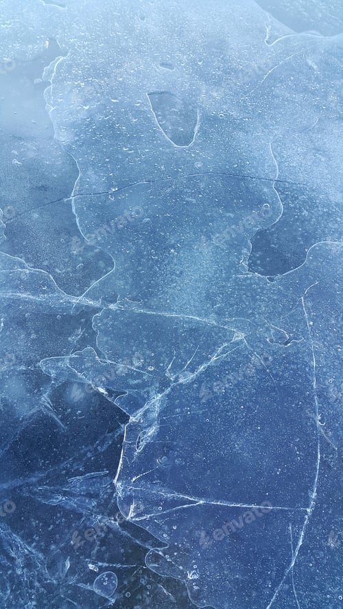 Preview: Brittle ice on the surface of a frozen river