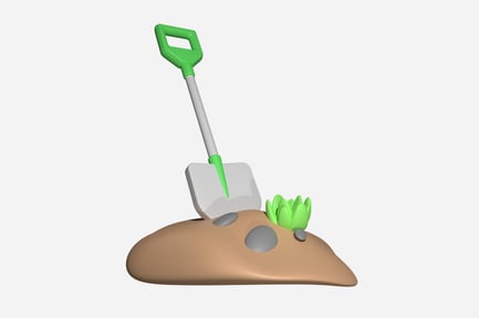 Preview: Shovel 3D Illustration