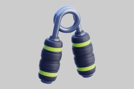 Preview: Hand grip strengthener with blue handles and silver ring