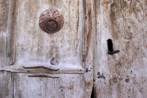 Preview: Old wooden door in the countryside