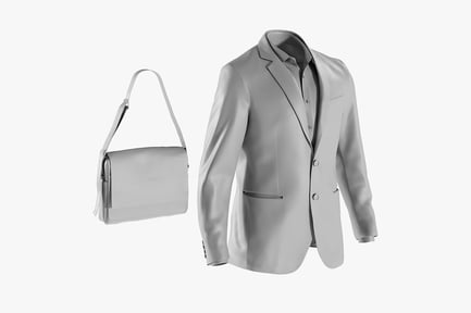Preview: Men's Blazer Ensemble: Shirt and Shoulder Bag