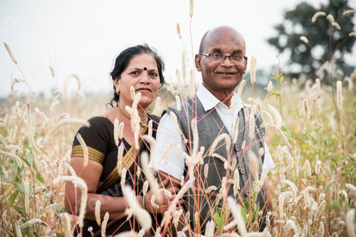 Preview: Indian farmer couple in their farm