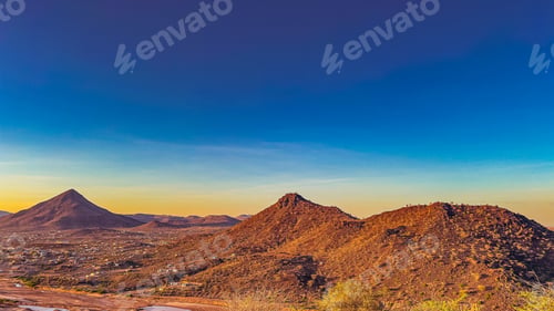 Preview: Kenya East Africa Landscape City Loima Hills Mountains Lodwar Town Turkana County Panoramic Travel