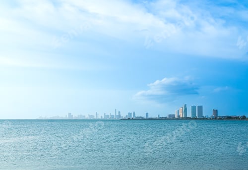 Preview: Sea ocean texture blue water nature background