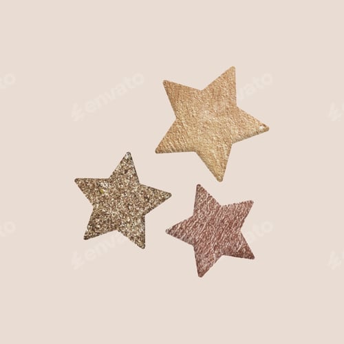 Preview: Three metallic stars